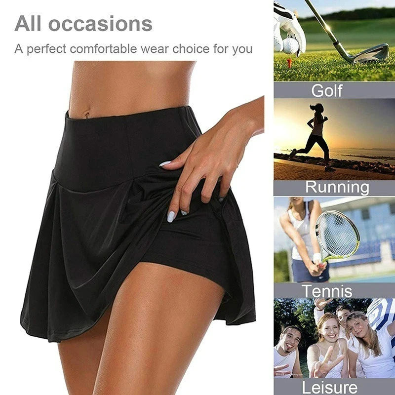 Mulheres esporte shorts saias verão respirável casual fitness secagem rápida correndo skort feminino ativo atlético yoga saia de fitness