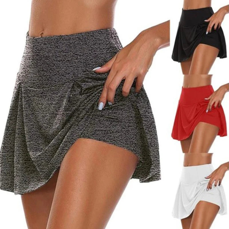 Mulheres esporte shorts saias verão respirável casual fitness secagem rápida correndo skort feminino ativo atlético yoga saia de fitness