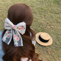 Embroidery Hair Bows Lace Big Bows Hairclip Women Elegant Spring Clip Spring Summer Hair Accessories Women Barrettes