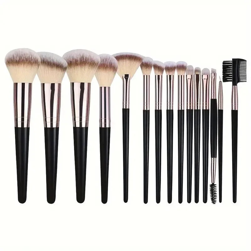 Profissional 3-20 pçs pincéis de maquiagem conjunto sombra fundação corretivo mistura blush escova kabuki macio feminino ferramenta de beleza