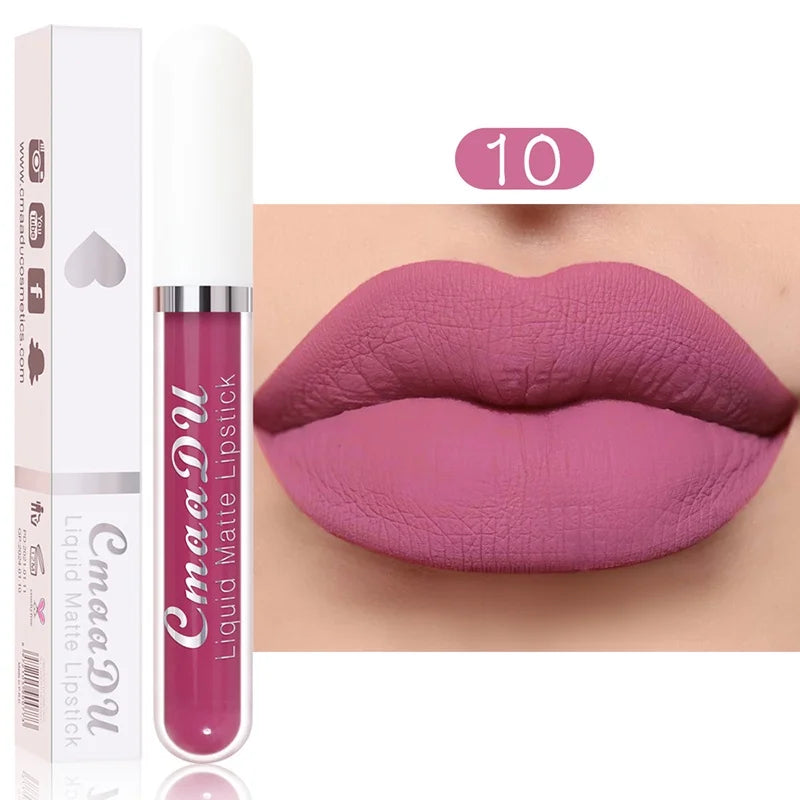 Sexy Long Lasting Velvet Matte Liquid Lipstick, Maquiagem, Mulheres Beleza, Vermelho, Antiaderente, Impermeável, Lip Gloss