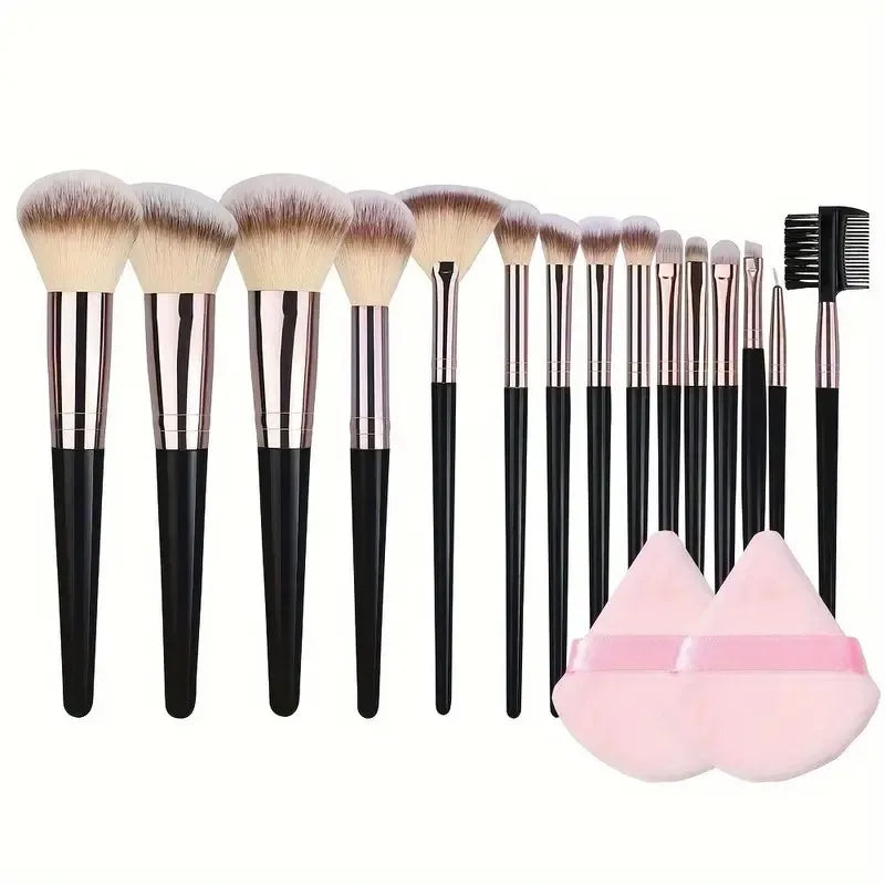 Profissional 3-20 pçs pincéis de maquiagem conjunto sombra fundação corretivo mistura blush escova kabuki macio feminino ferramenta de beleza