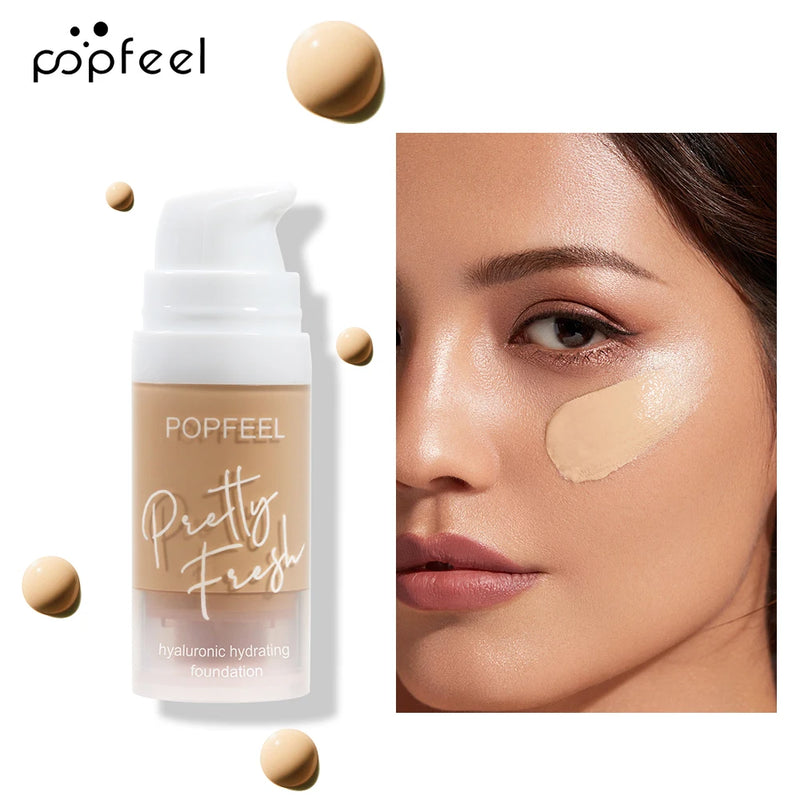 POPFEEL-Base Líquida, Longa Vestindo, Produto De Maquiagem De Rosto, Fundação Hidratante, Corretivo, 1Pc