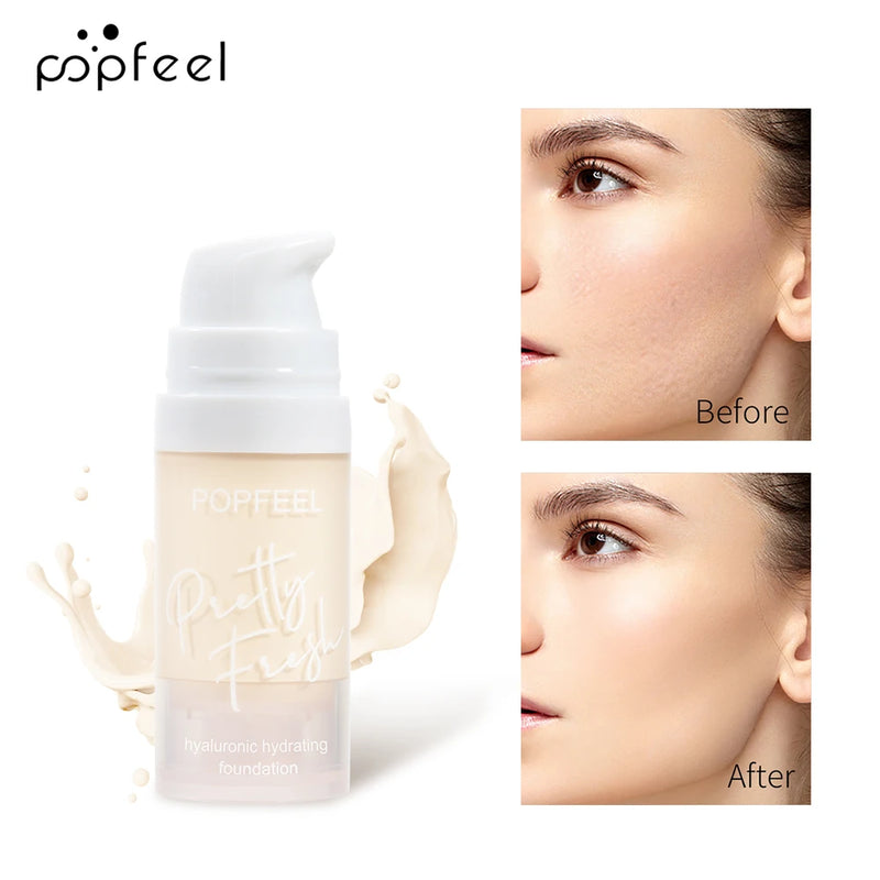 POPFEEL-Base Líquida, Longa Vestindo, Produto De Maquiagem De Rosto, Fundação Hidratante, Corretivo, 1Pc