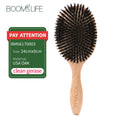 BOOMSLIFE Boar Bristle Hair Brush Women Combs for Hair Wood HairBrush Detangle Straightener Brush Hair Comb Barber Accessories