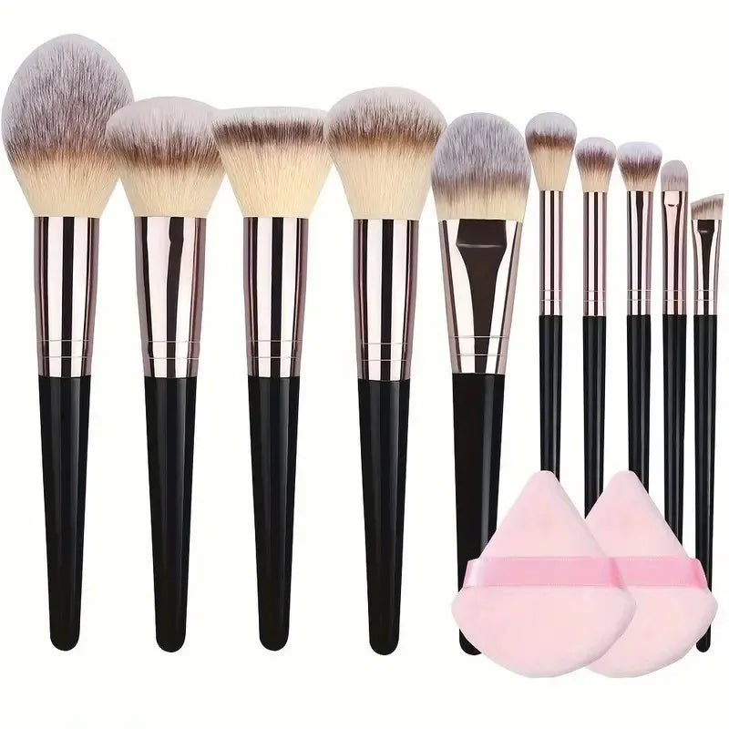 Profissional 3-20 pçs pincéis de maquiagem conjunto sombra fundação corretivo mistura blush escova kabuki macio feminino ferramenta de beleza