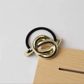 Fashion Punk Geometric Metal Hair Bands Elastic Hair Scrunchies Hair Rope Headbands For Women Girls Hair Accessories Gifts