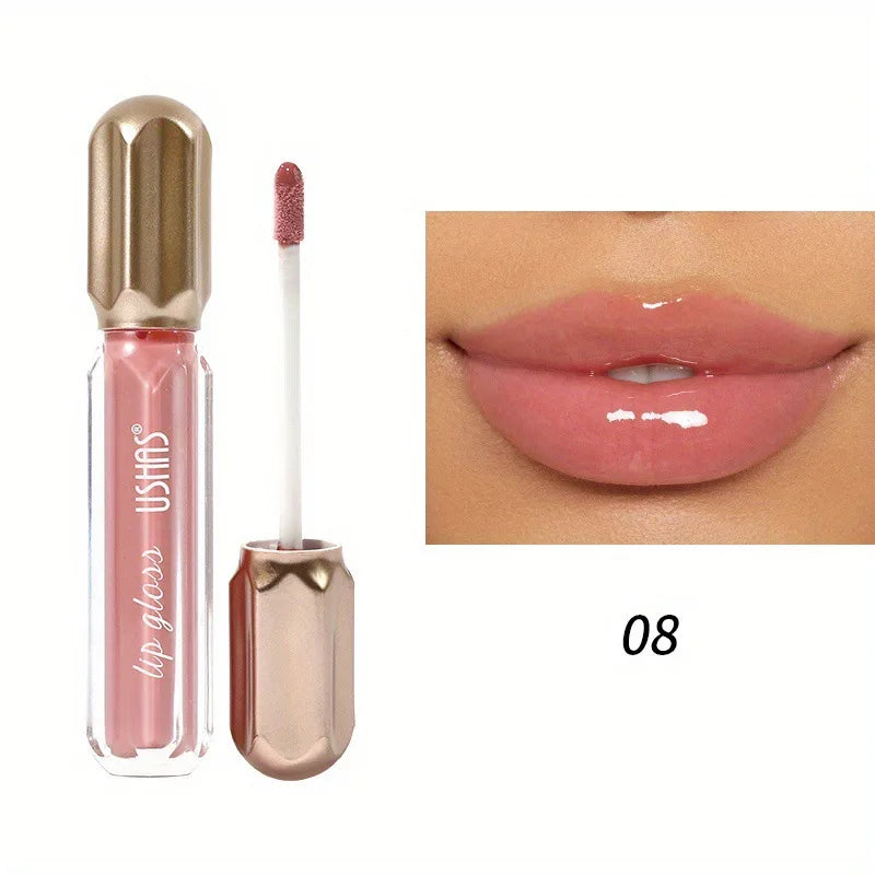 Gloss labial pérola espelhada para mulheres, batom hidratante duradouro, brilho brilho brilho, cosméticos maquiagem, 6 cores