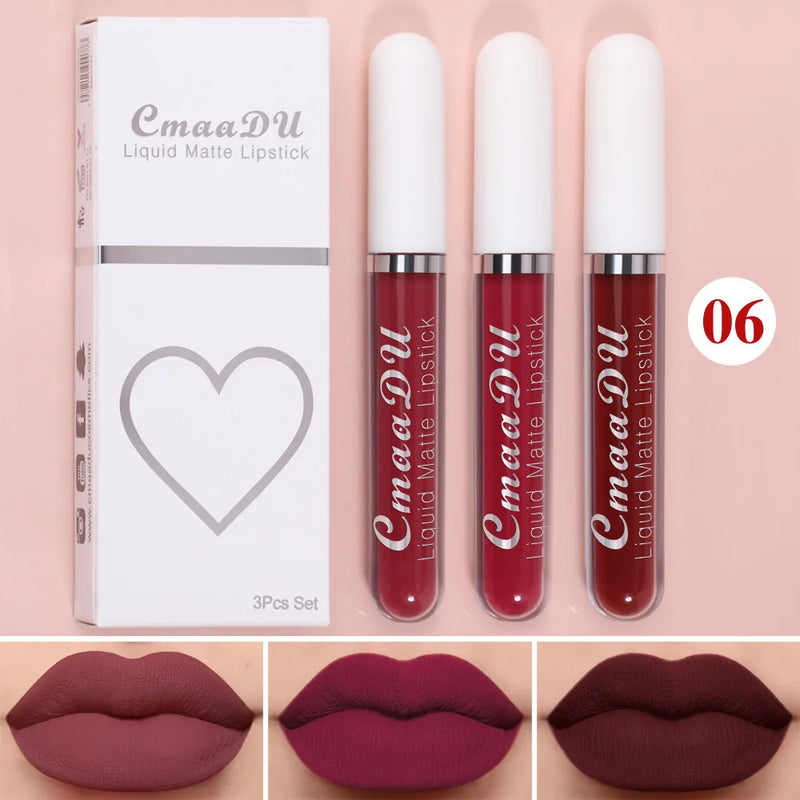 Sexy Long Lasting Velvet Matte Liquid Lipstick, Maquiagem, Mulheres Beleza, Vermelho, Antiaderente, Impermeável, Lip Gloss