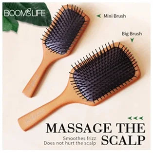 BOOMSLIFE Boar Bristle Hair Brush Women Combs for Hair Wood HairBrush Detangle Straightener Brush Hair Comb Barber Accessories