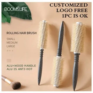 BOOMSLIFE Boar Bristle Hair Brush Women Combs for Hair Wood HairBrush Detangle Straightener Brush Hair Comb Barber Accessories