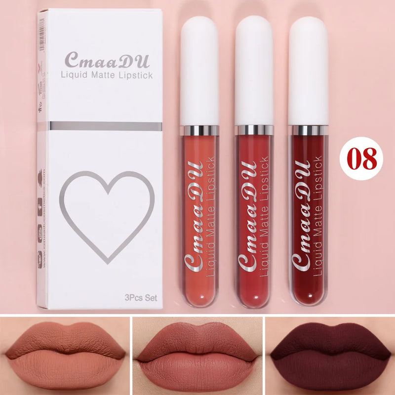 Sexy Long Lasting Velvet Matte Liquid Lipstick, Maquiagem, Mulheres Beleza, Vermelho, Antiaderente, Impermeável, Lip Gloss