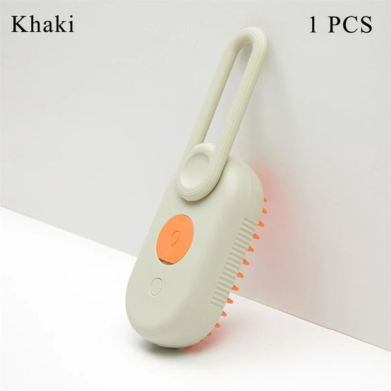 Cat Dog Pet Spray Massage Brush 3 in 1 One Button Steam Spray Folding Rotatable Floating Hair Bath Hair Removal Brush Comb