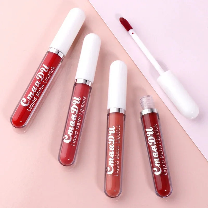 Sexy Long Lasting Velvet Matte Liquid Lipstick, Maquiagem, Mulheres Beleza, Vermelho, Antiaderente, Impermeável, Lip Gloss